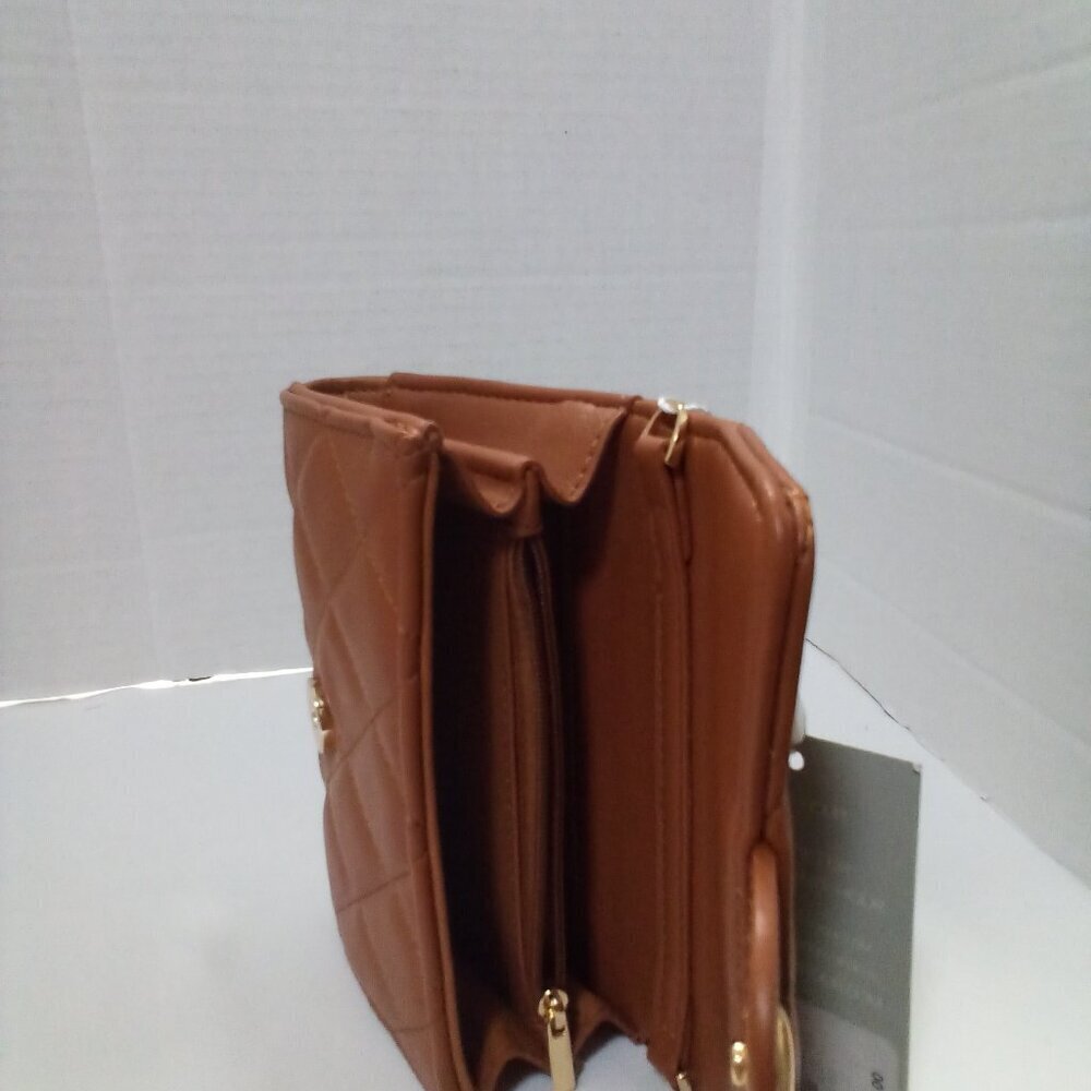 Every Hour Faux Leather Wallet Brown Snap Closure 6" x 4.5" NWT - Picture 6 of 7